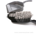 Plastic Brush and Dustpan Set with Rubber Edge